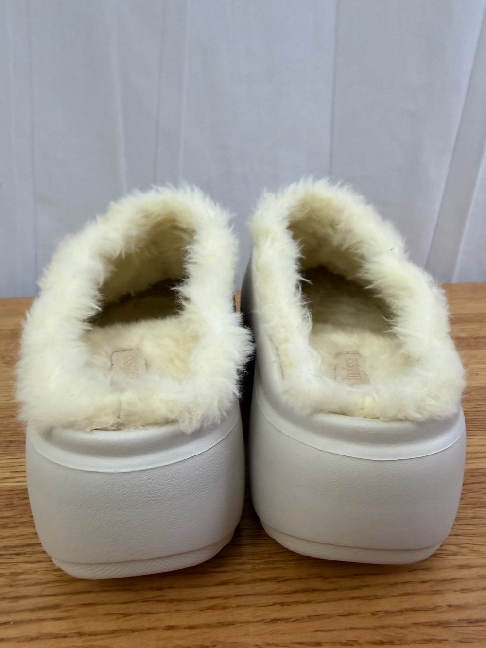 Melissa Light Beige Free Clog Fluffy Platform Shoes Womens Size 9 - Picture 4 of 9